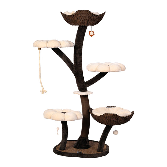 Kratzbaum "Le Fleuron" in beige und braun von Catclusive®