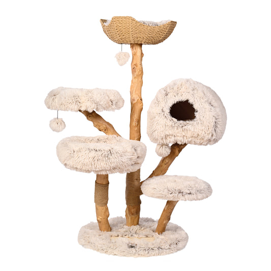 mittelgroßer Kratzbaum in beige von Catclusive®